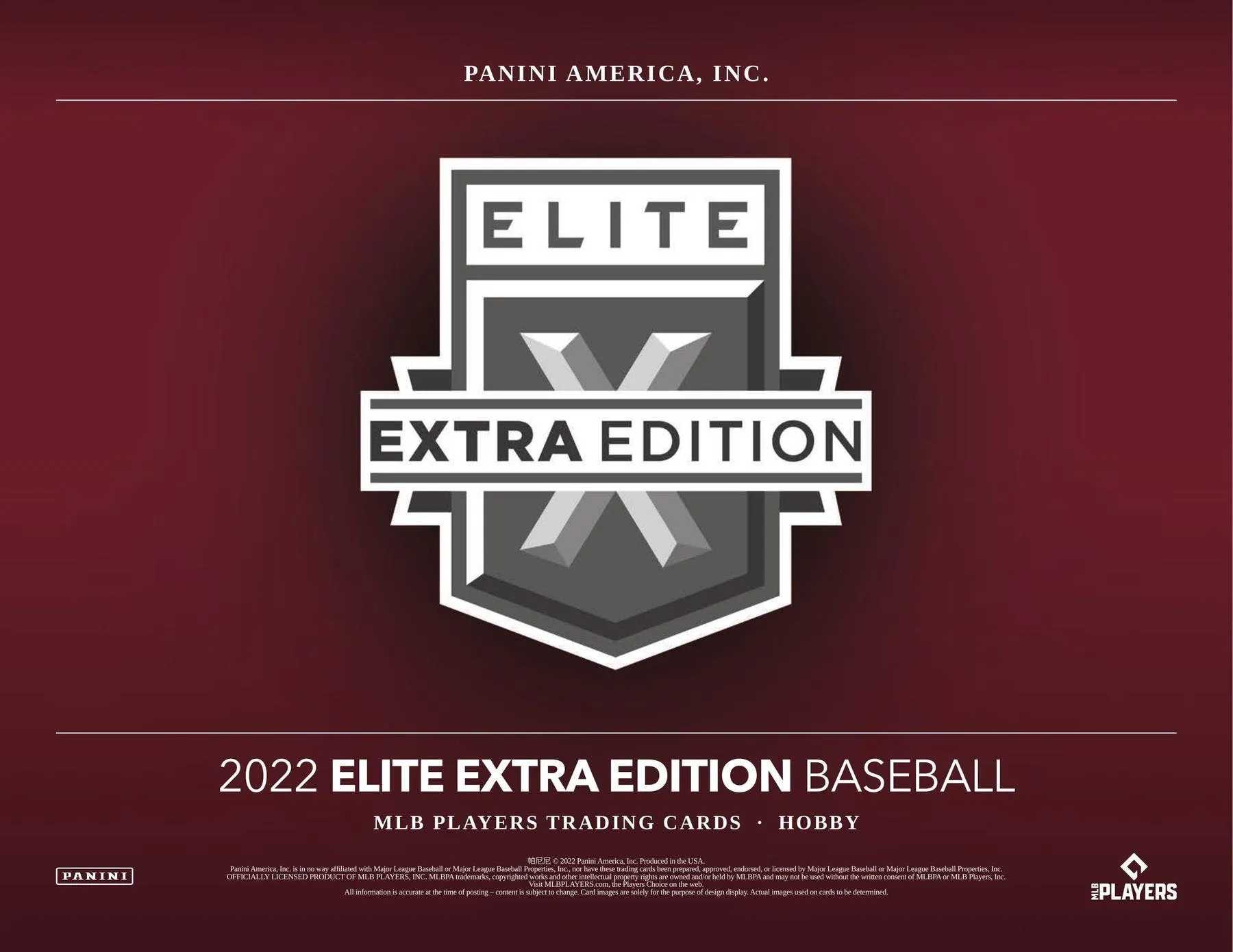 2022 Panini Elite Extra Edition Baseball Box
