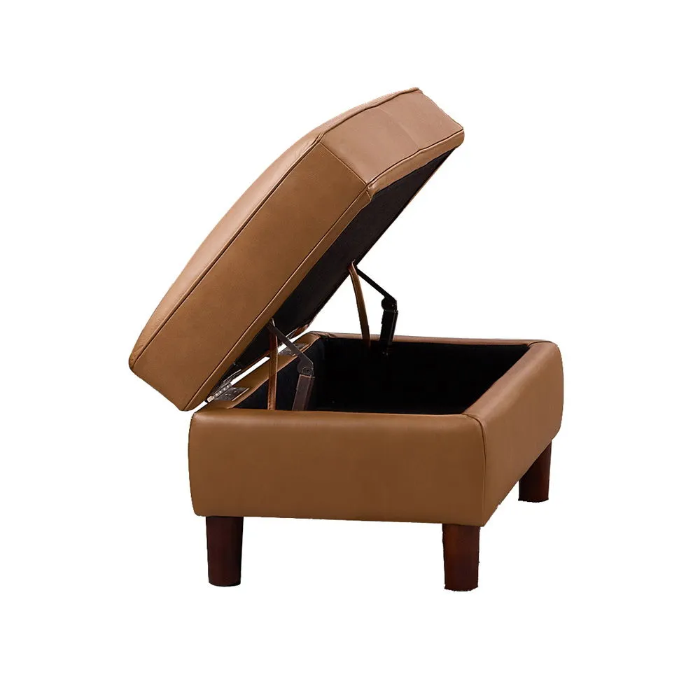 Bella - Leather Storage Ottoman by Couch.com