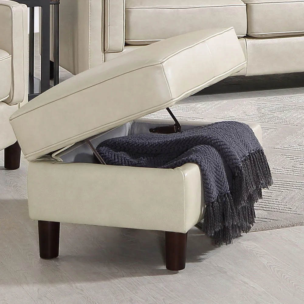 Bella - Leather Storage Ottoman by Couch.com