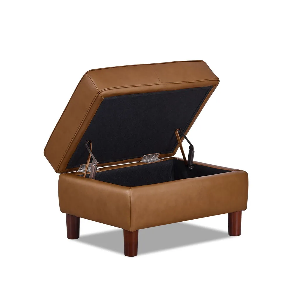 Bella - Leather Storage Ottoman by Couch.com