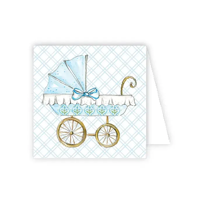 Blue Baby Carriage Enclosure Card