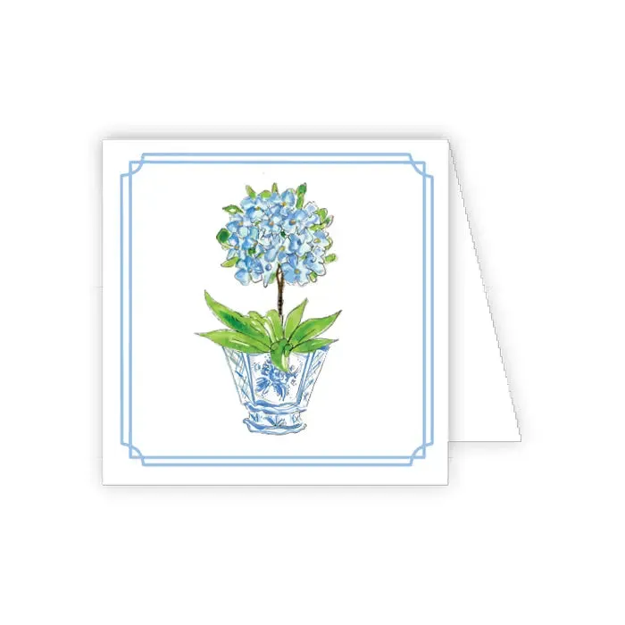 Blue Primrose in Cashe Pot Enclosure Card