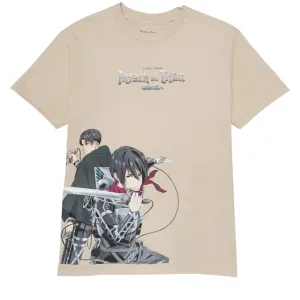 COLOR BARS X ATTACK ON TITAN BATTLE TEE - SAND
