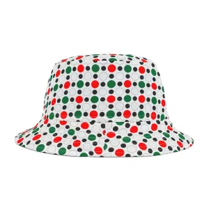 Green White Red Circle PatternBucket Hat (AOP)