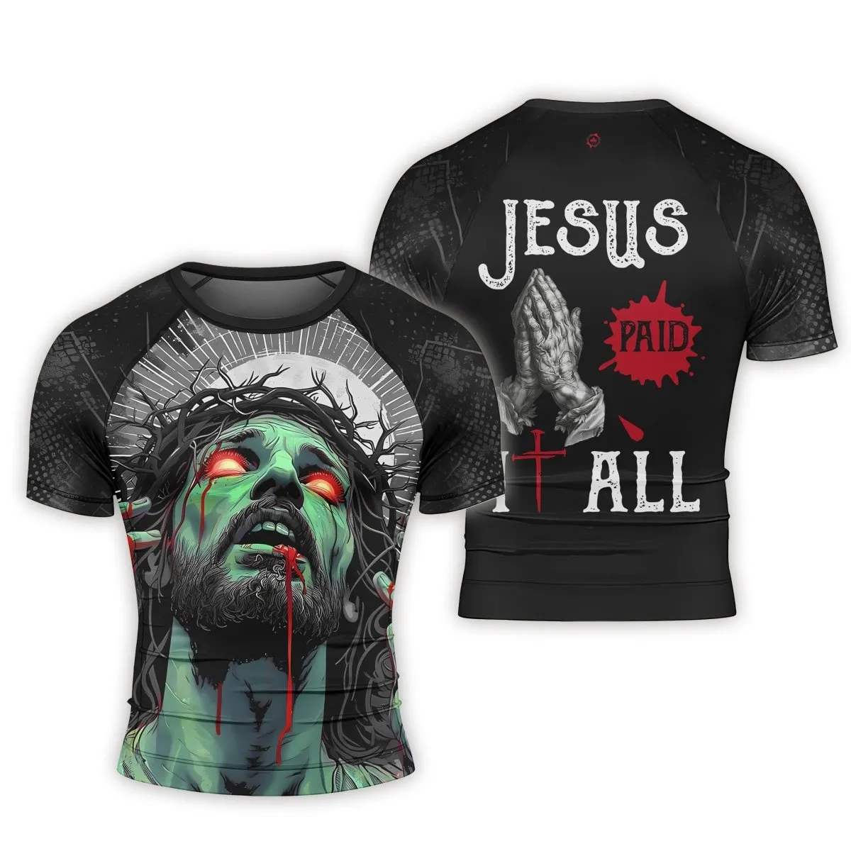 Jesus Paid All Men's Short Sleeve Rash Guard