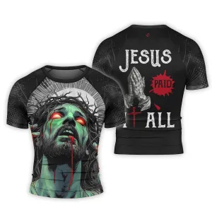 Jesus Paid All Men's Short Sleeve Rash Guard