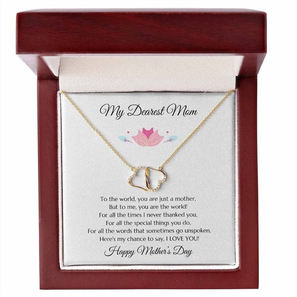 Mom Gift, Mother's Day Gift, Mom Diamond Necklace, Gold Jewelry for Mom, Mother's Day Necklace, Mom's Day Gift from Daughter, Son to Mom