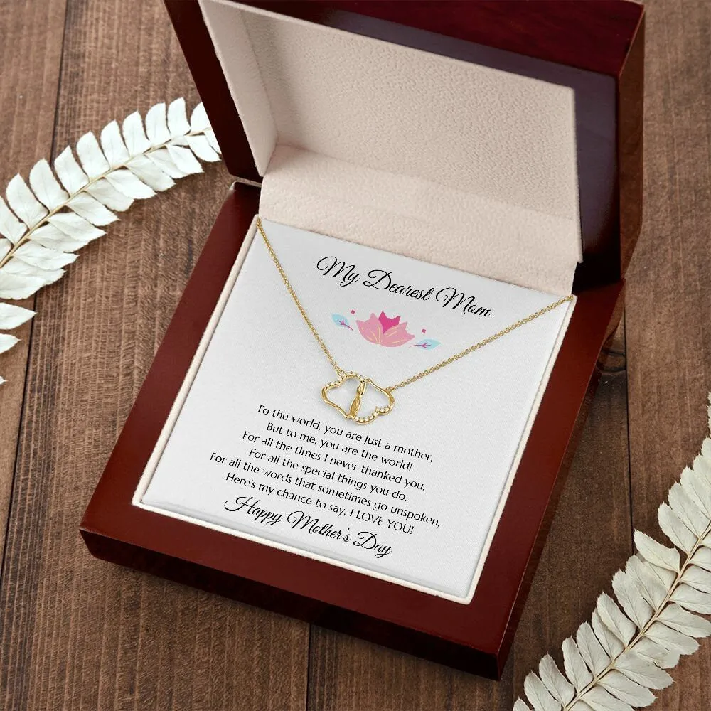 Mom Gift, Mother's Day Gift, Mom Diamond Necklace, Gold Jewelry for Mom, Mother's Day Necklace, Mom's Day Gift from Daughter, Son to Mom