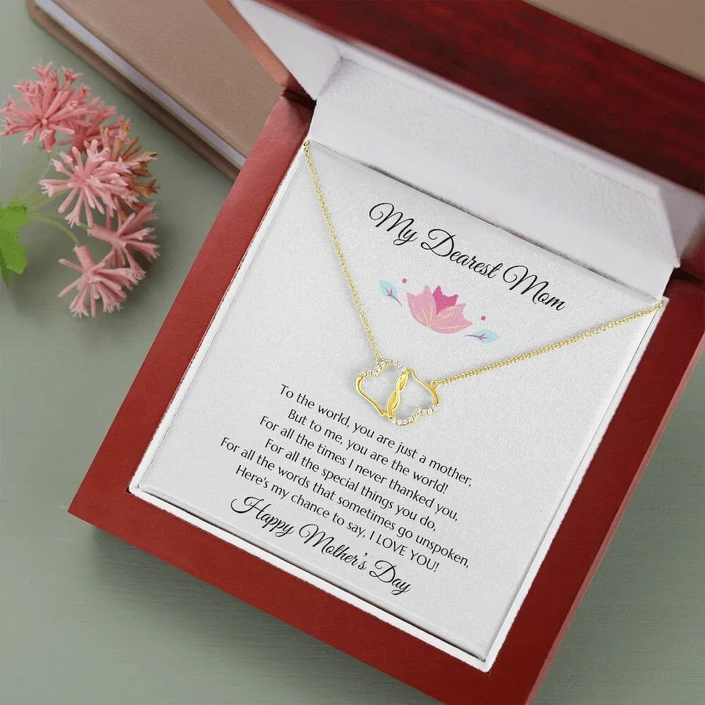 Mom Gift, Mother's Day Gift, Mom Diamond Necklace, Gold Jewelry for Mom, Mother's Day Necklace, Mom's Day Gift from Daughter, Son to Mom