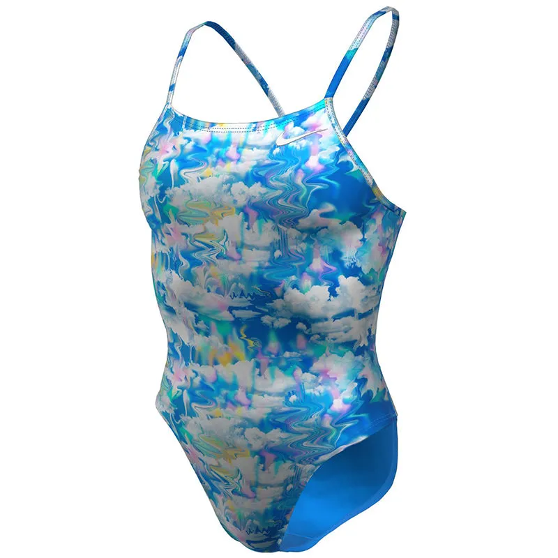 Nike - Hydrastrong Multi Print Cutout One Piece (Photo Blue)