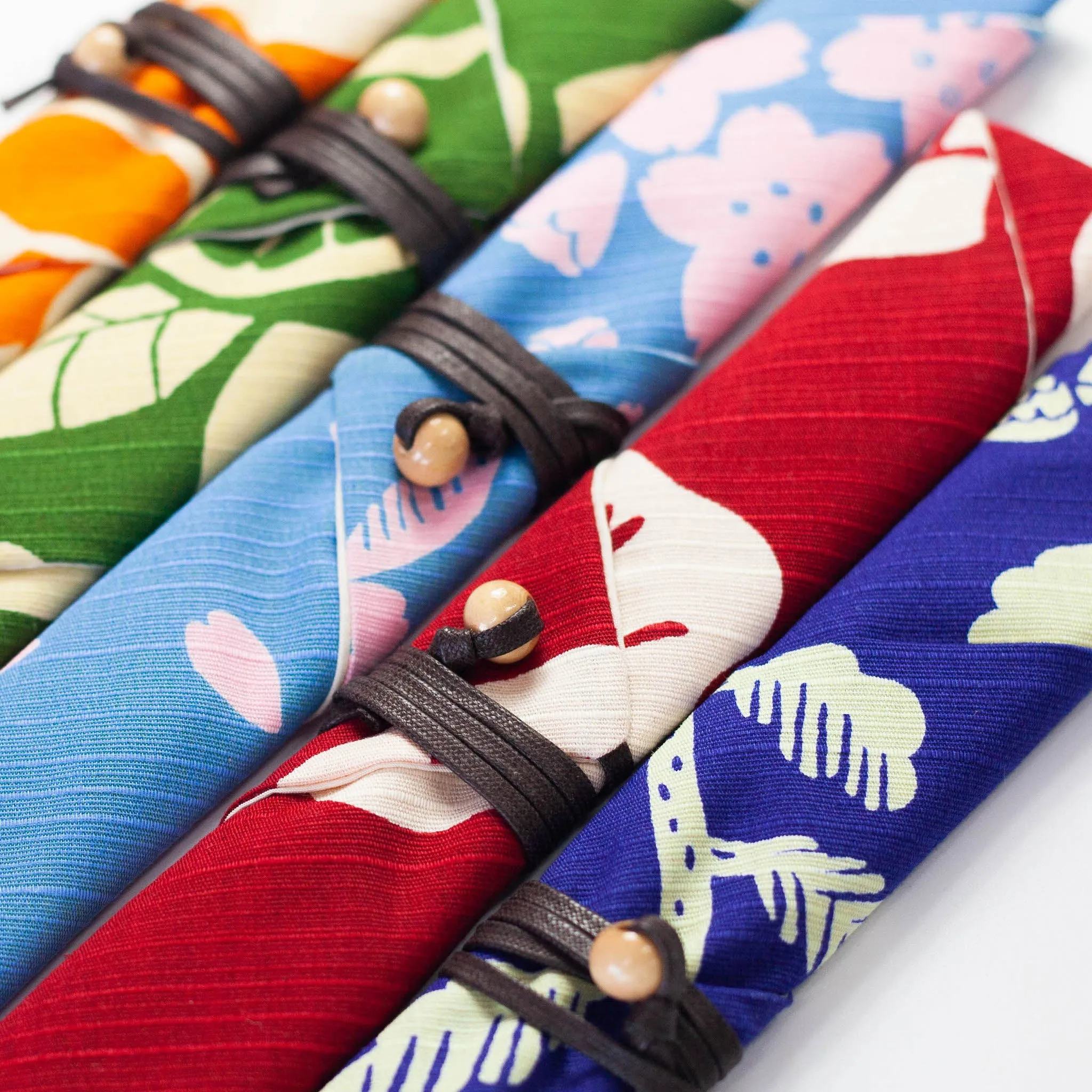 Original Furoshiki Chopstick Case | Chrysanthemum Blue