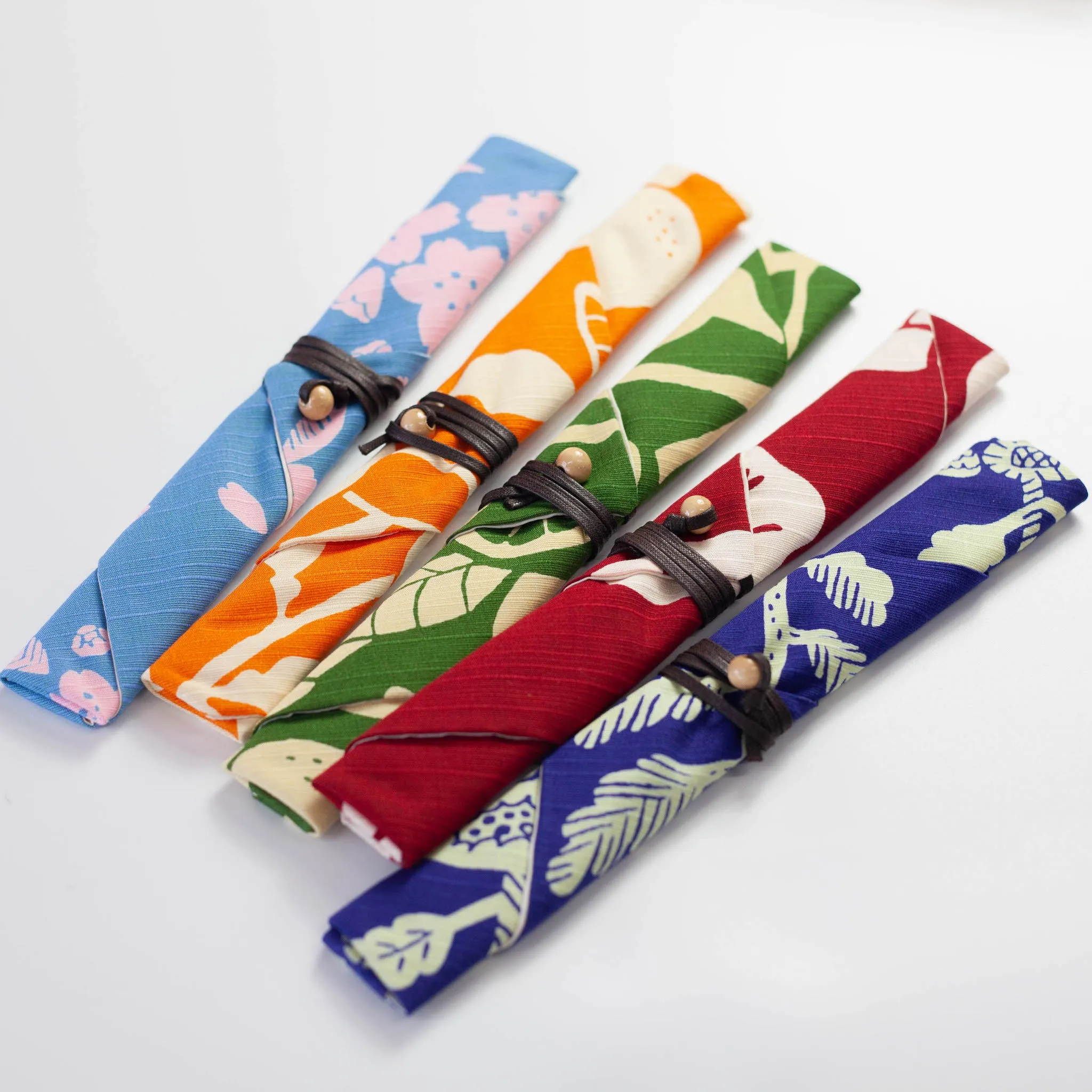 Original Furoshiki Chopstick Case | Chrysanthemum Blue