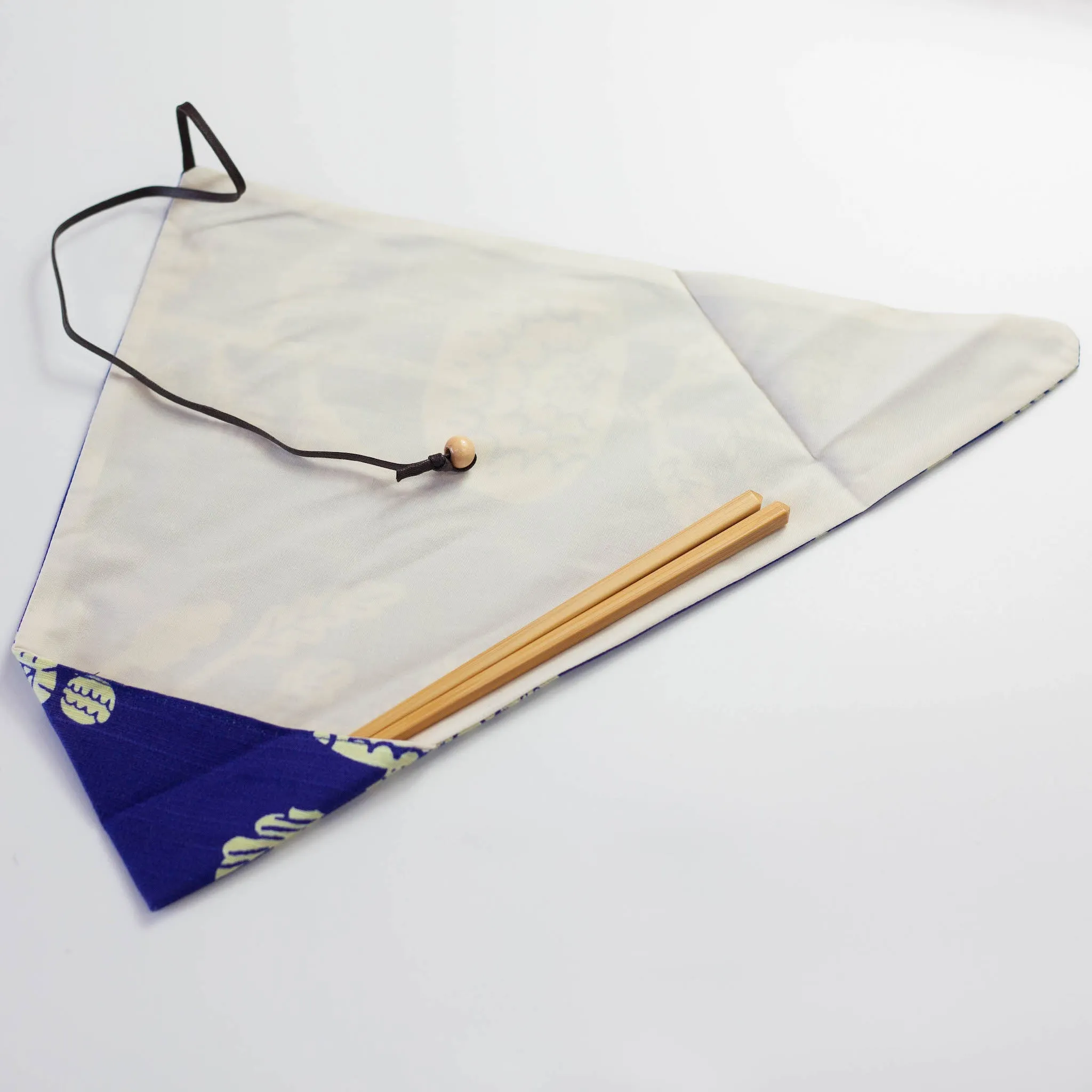 Original Furoshiki Chopstick Case | Chrysanthemum Blue