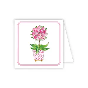 Pink Roses in Cashe Pot Enclosure Card