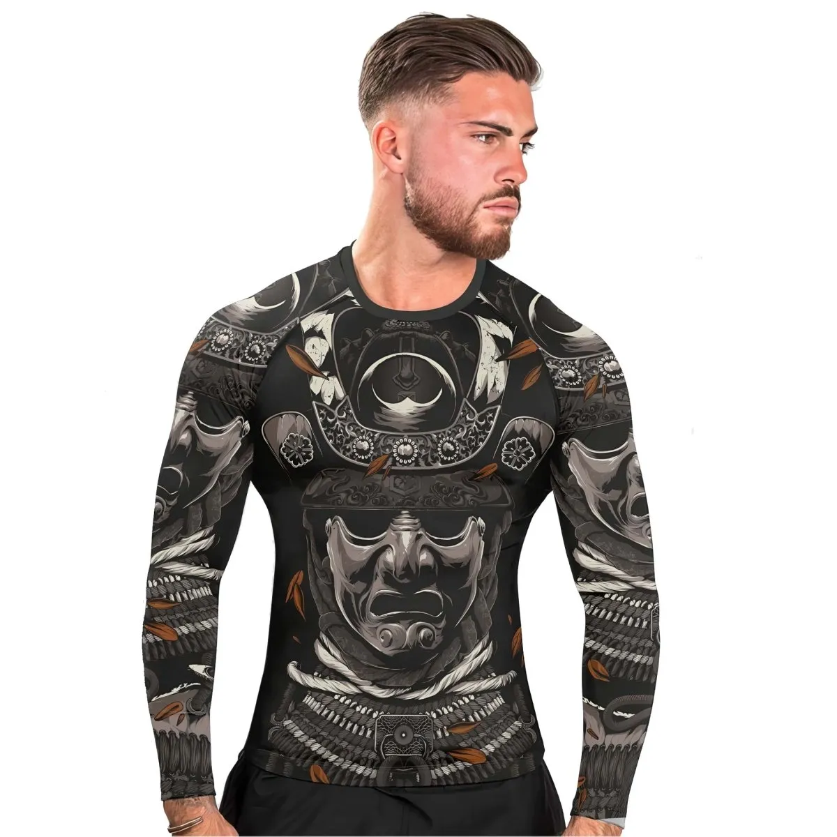 Samurai Warrior Men's Long Sleeve Rash Guard