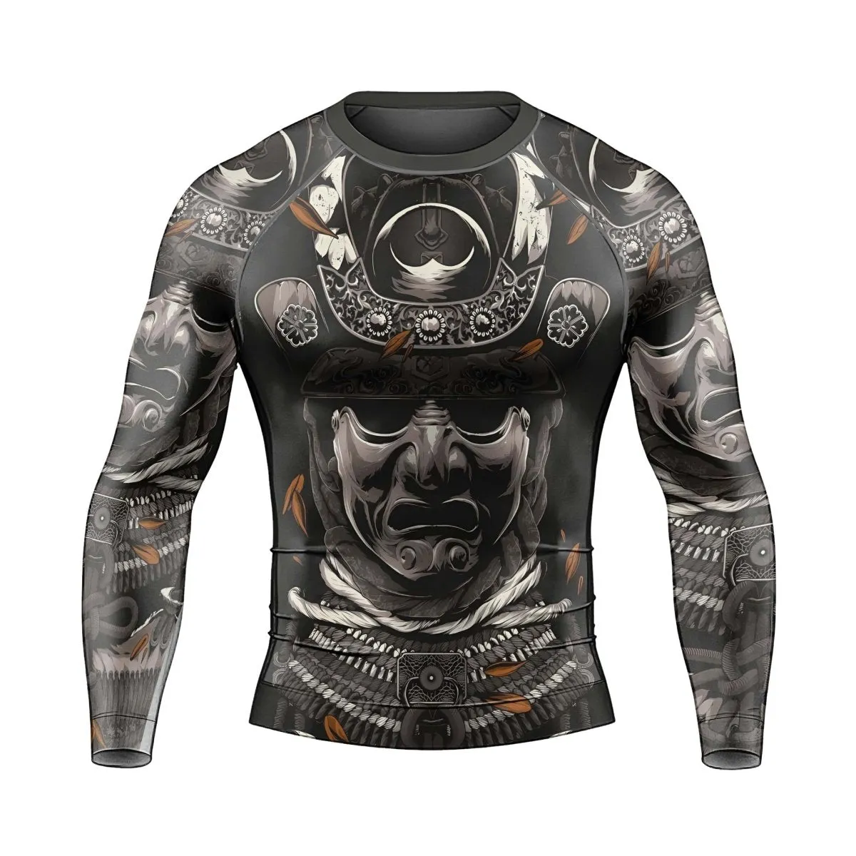 Samurai Warrior Men's Long Sleeve Rash Guard
