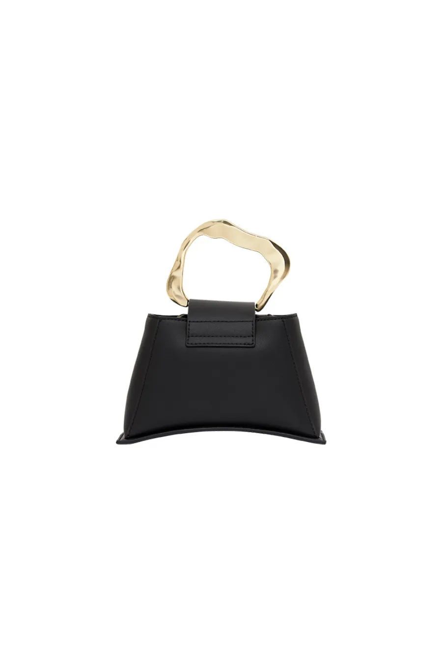 Thea Sculptural Handle Bag Black