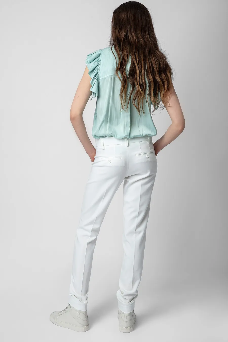 Tiza Satin Top Celadon