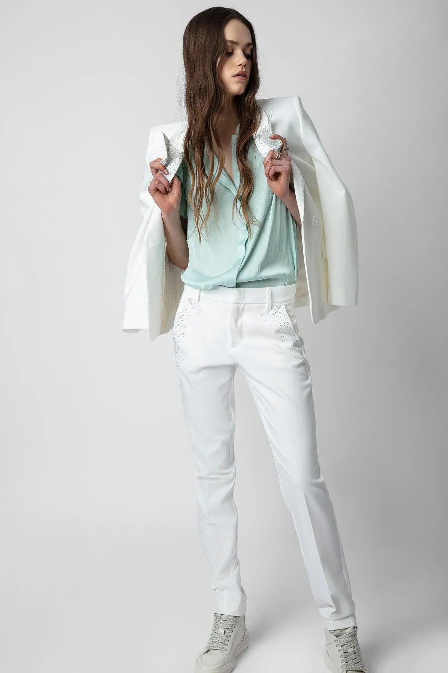 Tiza Satin Top Celadon