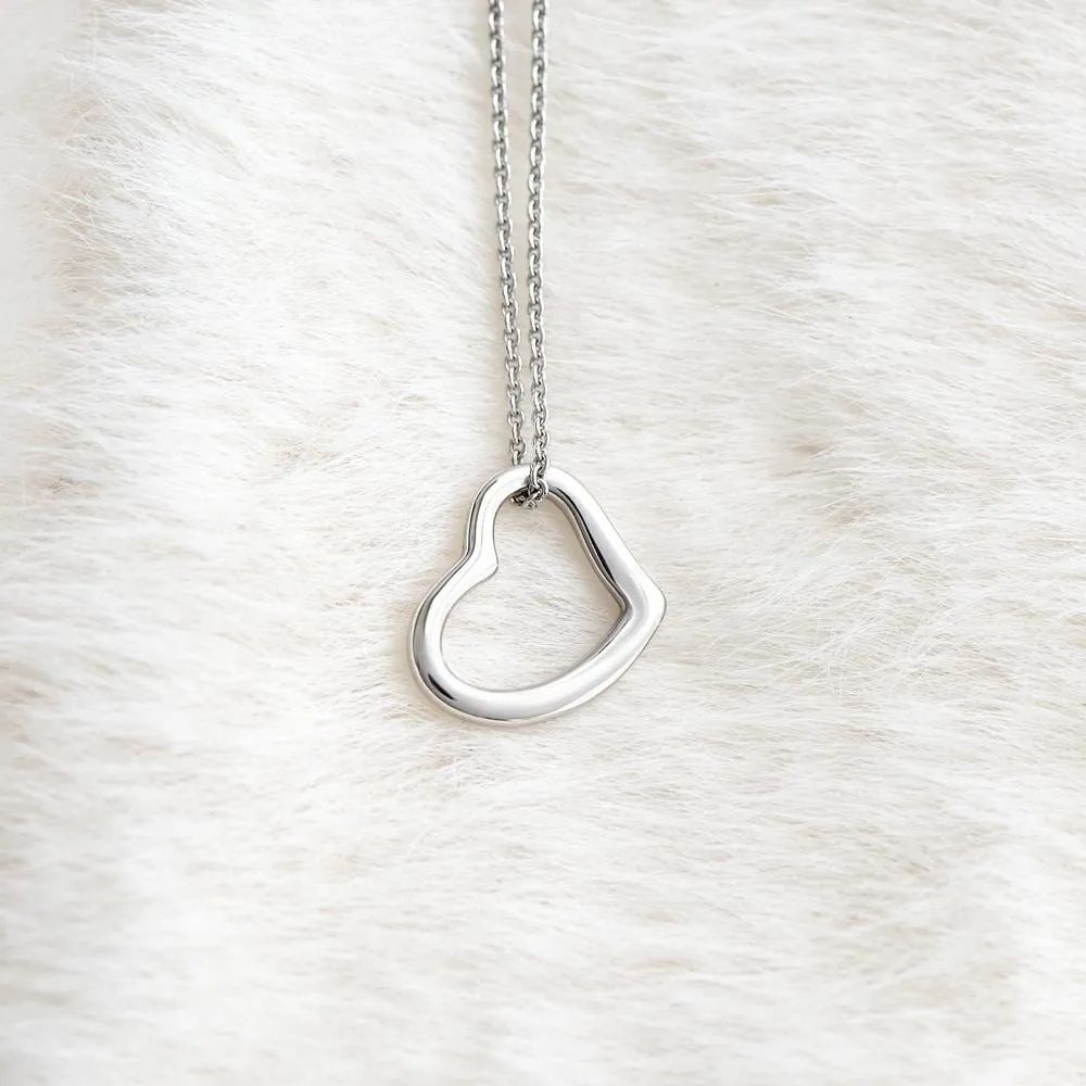 To My Sweet Sister from Sibling, Minimalist Little Gold Heart Necklace Sister Gift