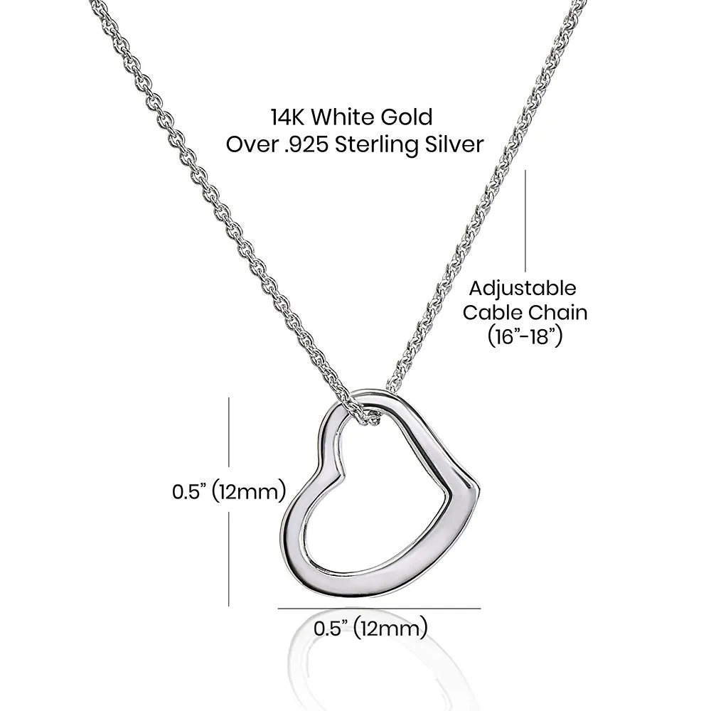 To My Sweet Sister from Sibling, Minimalist Little Gold Heart Necklace Sister Gift