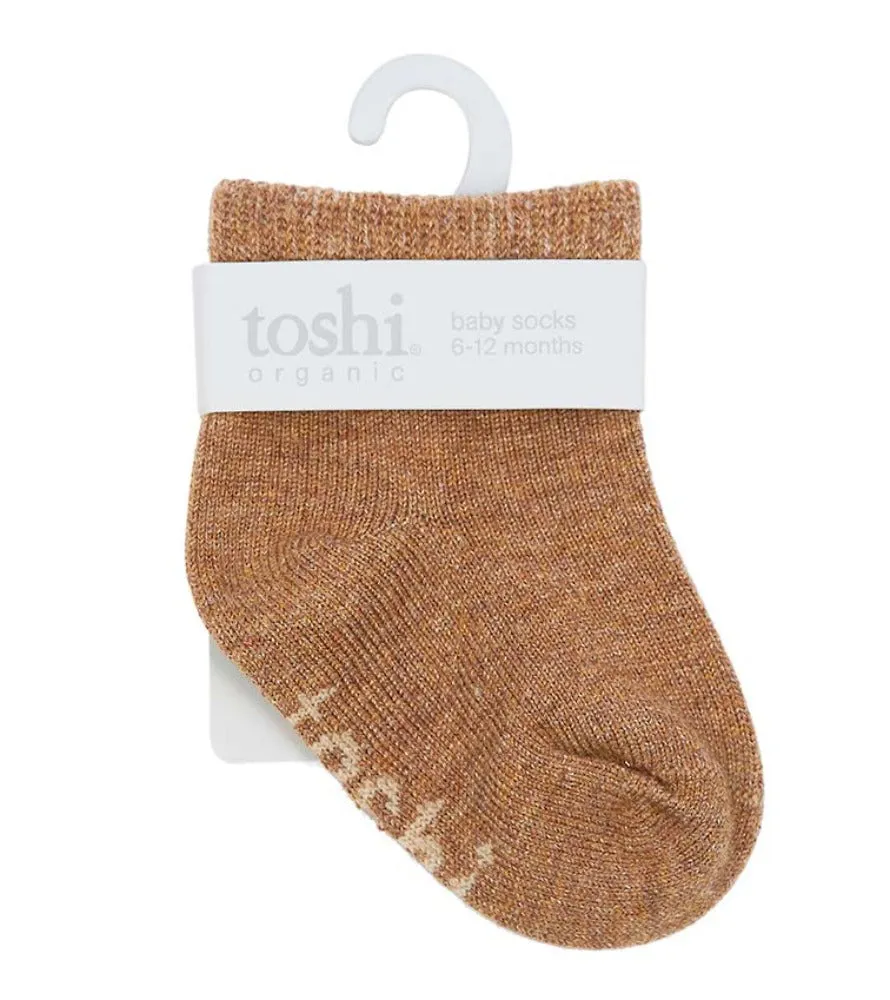 Toshi Organic Ankle Socks Dreamtime Walnut