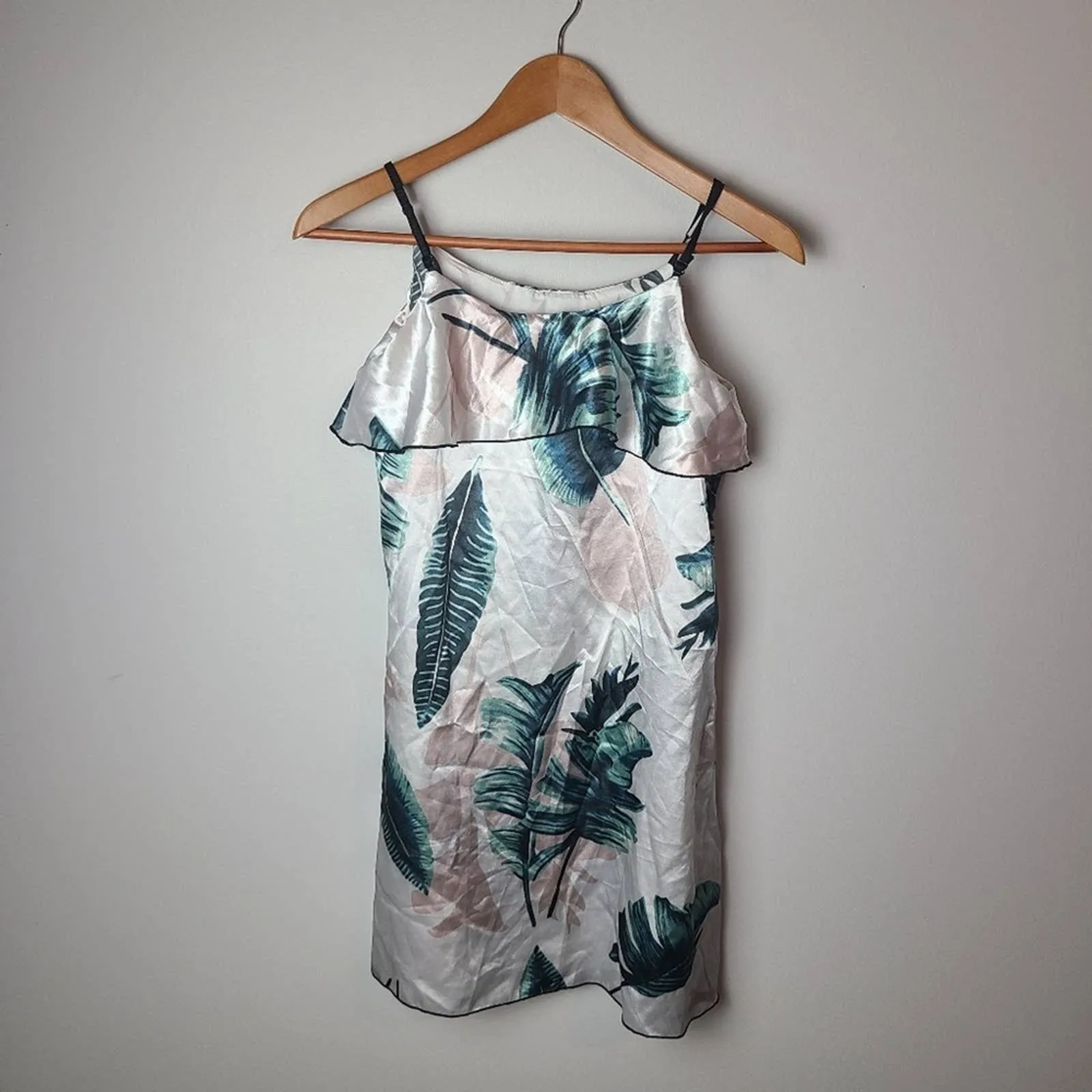 Unbranded Palm Print Satin Shift