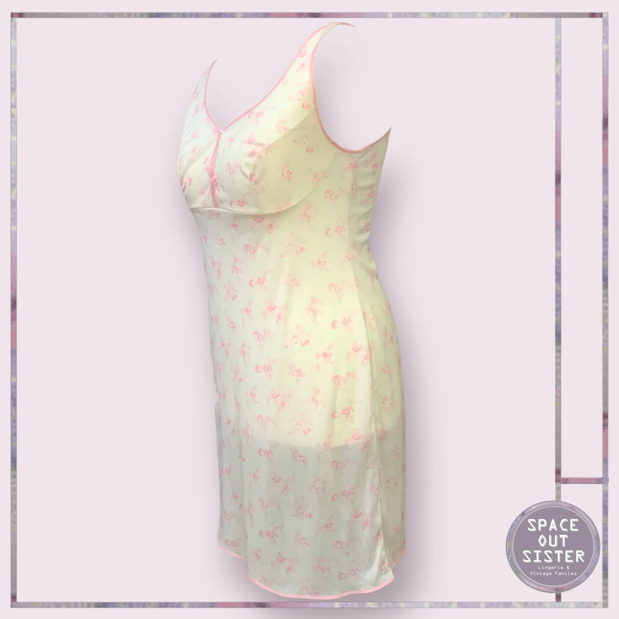 Vintage Ivory Pink Slip