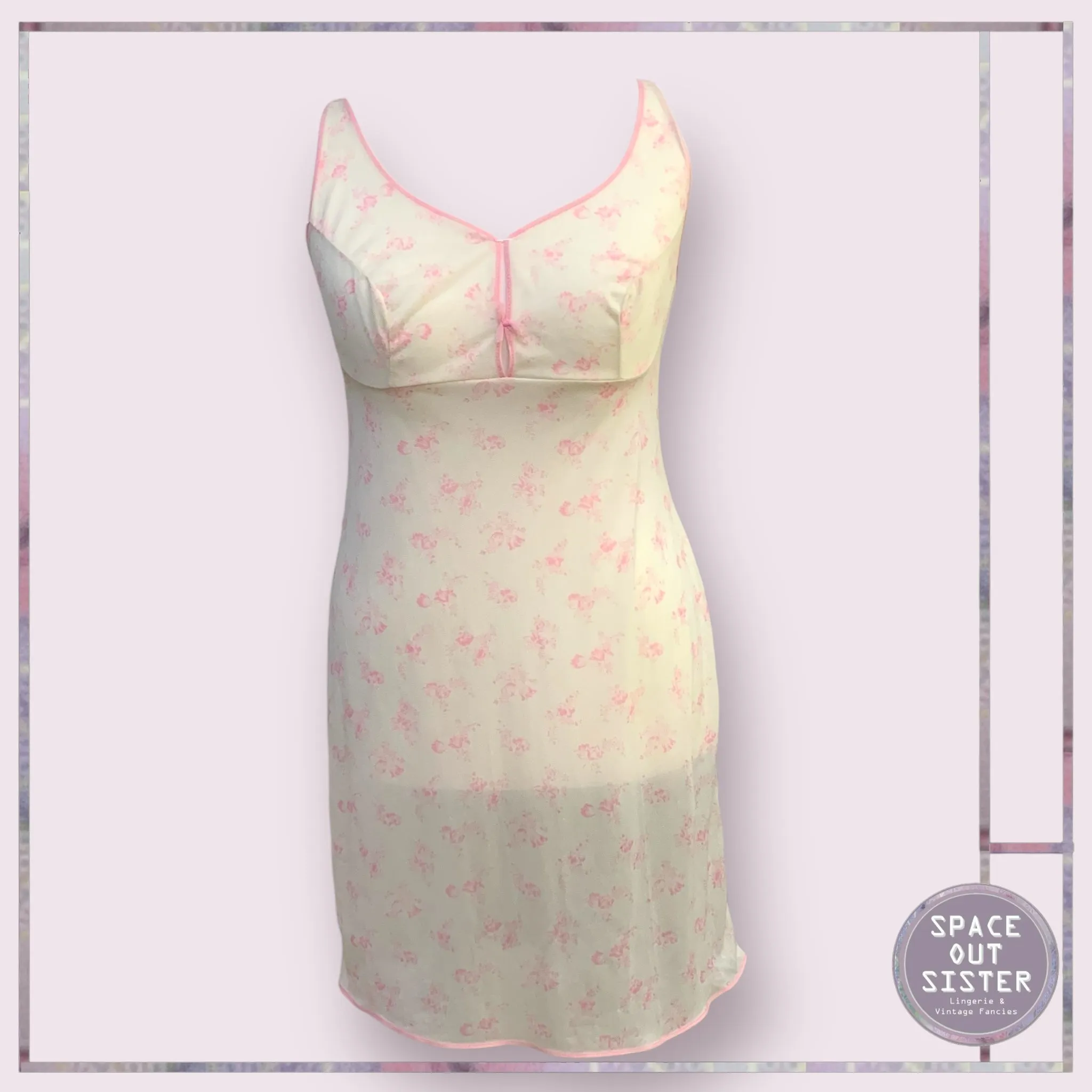 Vintage Ivory Pink Slip