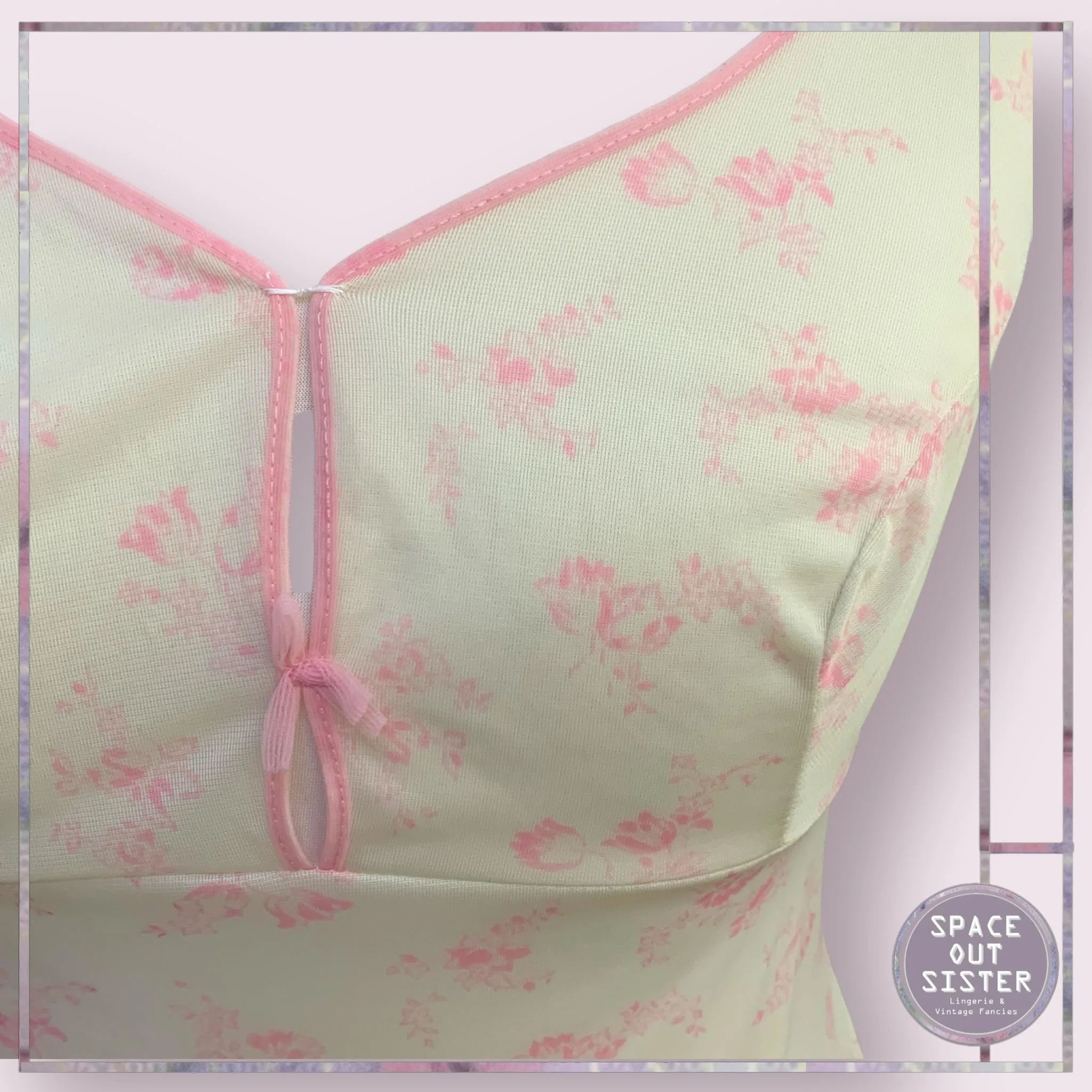 Vintage Ivory Pink Slip