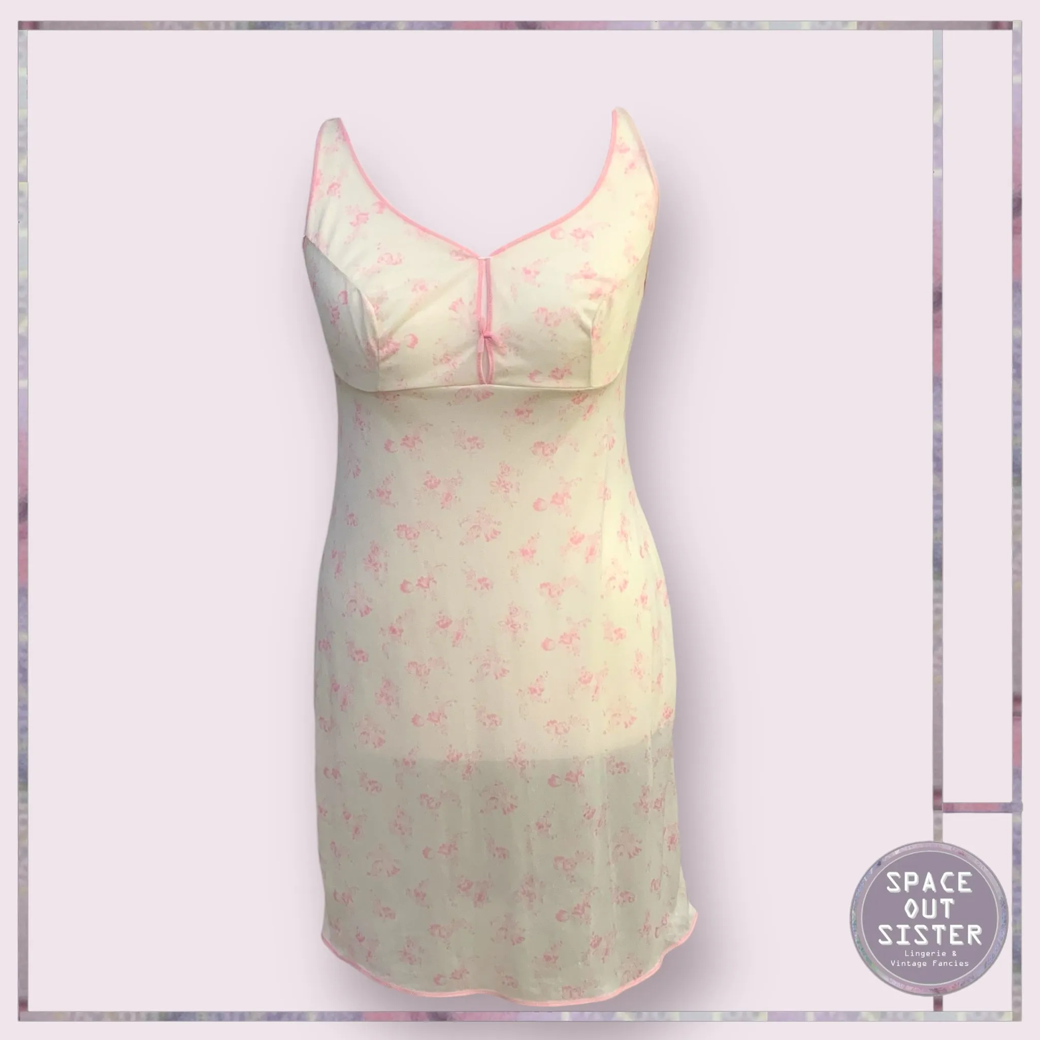 Vintage Ivory Pink Slip