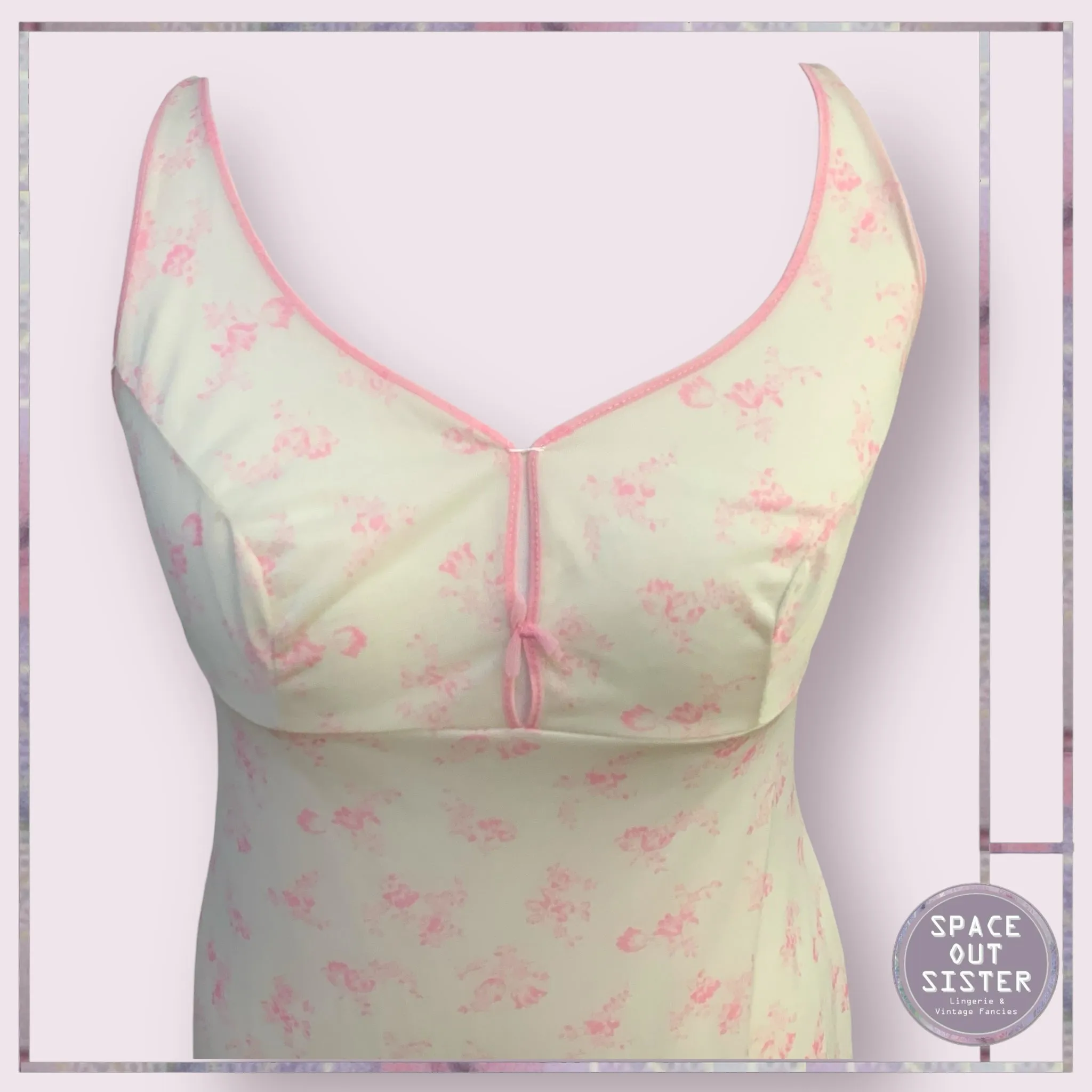 Vintage Ivory Pink Slip