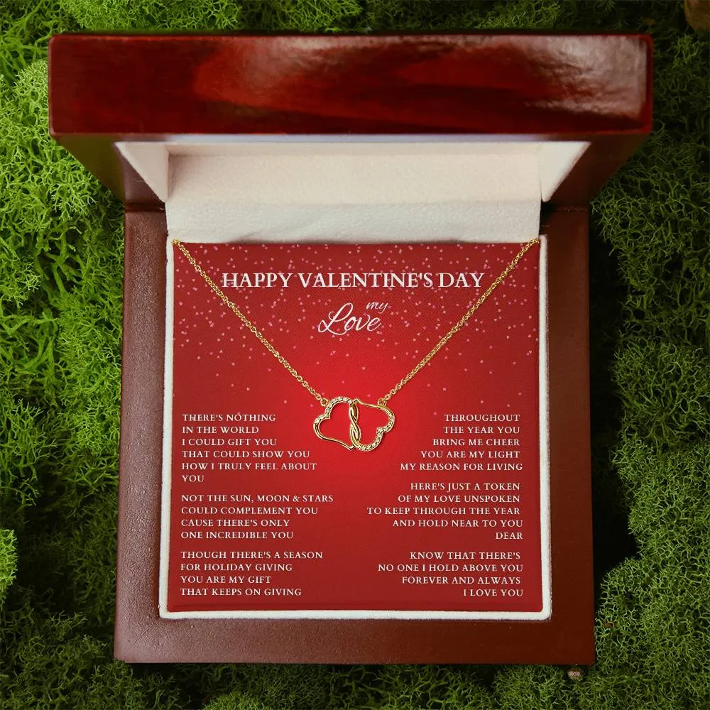Wife Gift, Girlfriend Gift, Lover Gift, Happy Valentine's Day, Valentine's Day Gift,  Heart Necklace, Valentine's Day Necklace, Diamond and Gold Necklace, Valentine Gift for Her
