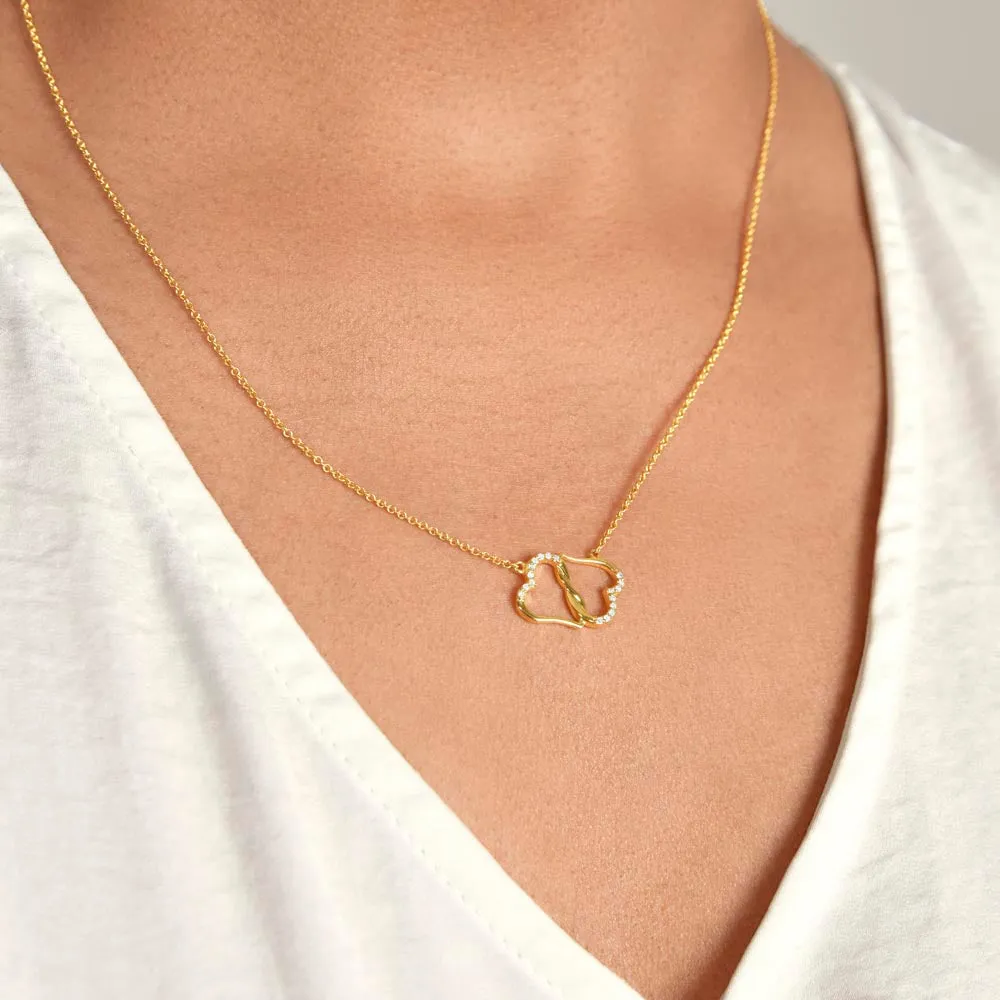 Wife Gift, Girlfriend Gift, Lover Gift, Happy Valentine's Day, Valentine's Day Gift,  Heart Necklace, Valentine's Day Necklace, Diamond and Gold Necklace, Valentine Gift for Her