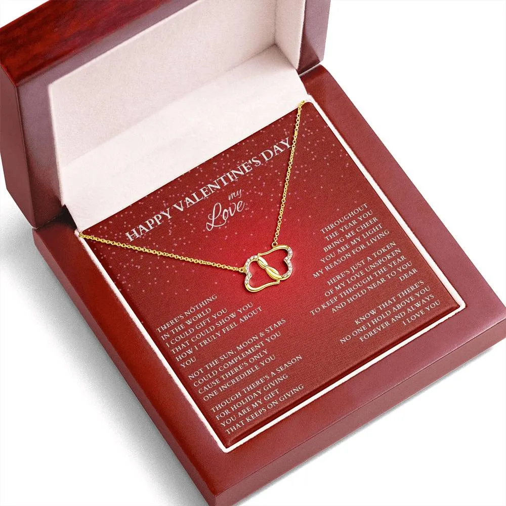 Wife Gift, Girlfriend Gift, Lover Gift, Happy Valentine's Day, Valentine's Day Gift,  Heart Necklace, Valentine's Day Necklace, Diamond and Gold Necklace, Valentine Gift for Her