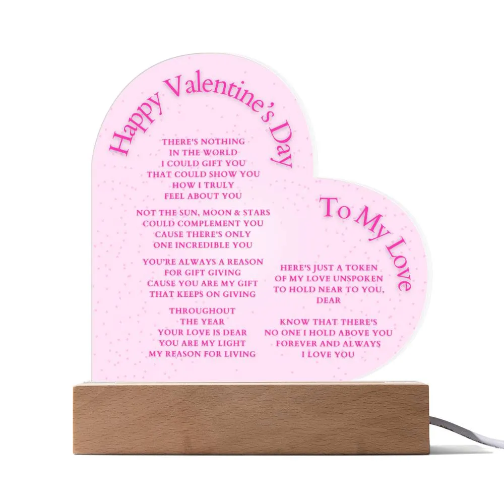 Wife Gift, Girlfriend Gift, Lover Gift, Valentine's Day Gift, Husband Gift, Wife Christmas Gift, Acrylic, Husband Valentine Gift, Boyfriend Gift