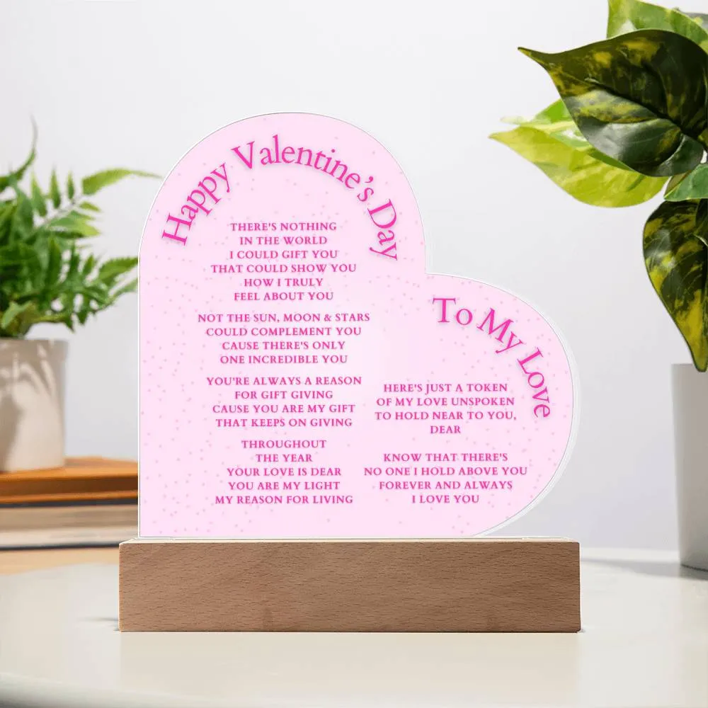 Wife Gift, Girlfriend Gift, Lover Gift, Valentine's Day Gift, Husband Gift, Wife Christmas Gift, Acrylic, Husband Valentine Gift, Boyfriend Gift