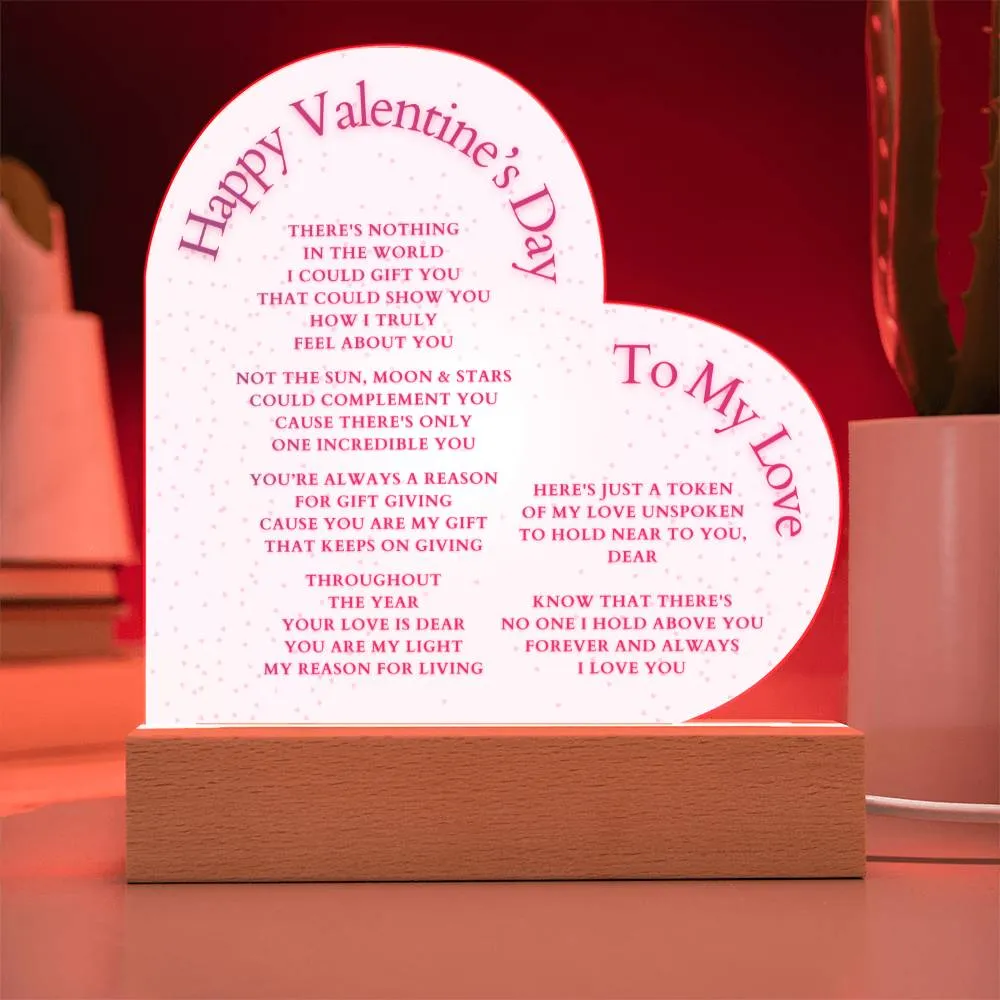 Wife Gift, Girlfriend Gift, Lover Gift, Valentine's Day Gift, Husband Gift, Wife Christmas Gift, Acrylic, Husband Valentine Gift, Boyfriend Gift