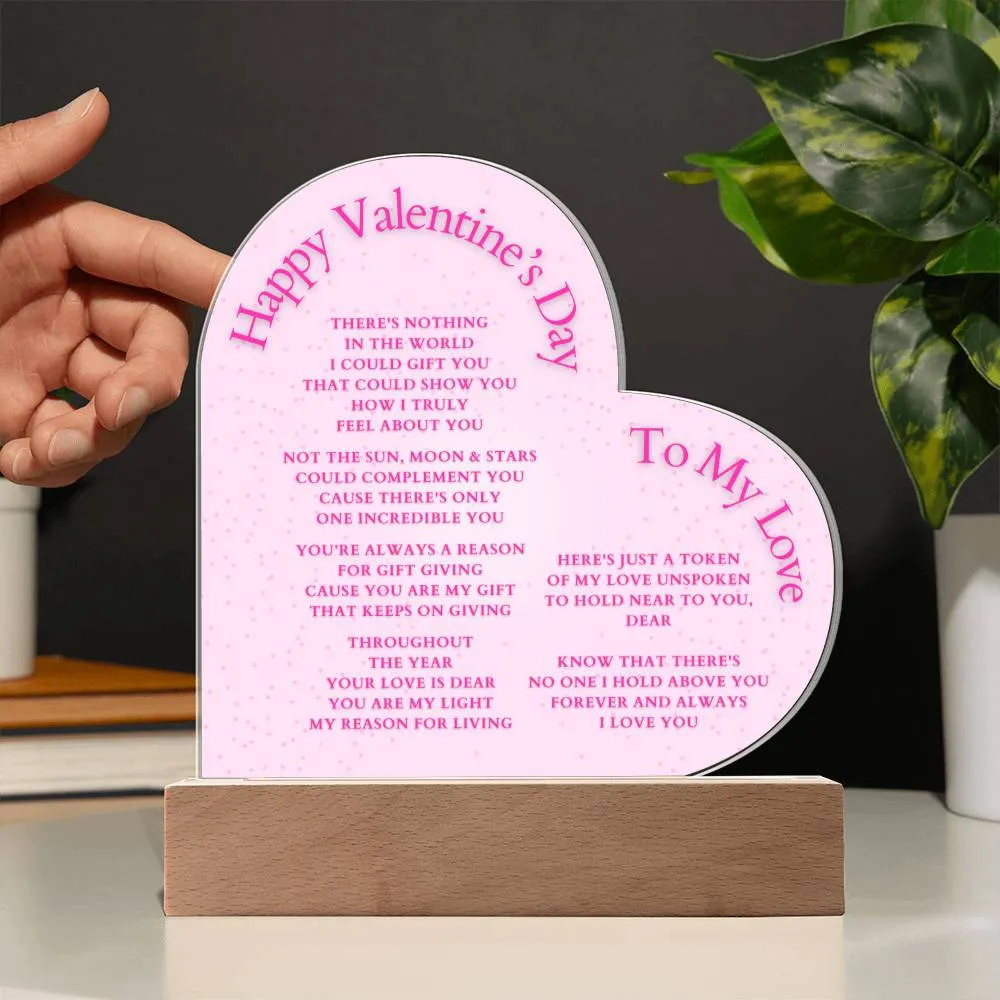 Wife Gift, Girlfriend Gift, Lover Gift, Valentine's Day Gift, Husband Gift, Wife Christmas Gift, Acrylic, Husband Valentine Gift, Boyfriend Gift